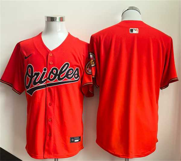 Men%27s Baltimore Orioles Blank Orange Limited Stitched Jersey