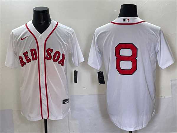 Men%27s Boston Red Sox #8 Carl Yastrzemski White Cool Base Stitched Jersey