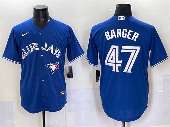 Men%27s Toronto Blue Jays #47 Addison Barger Royal Cool Base Stitched Jersey