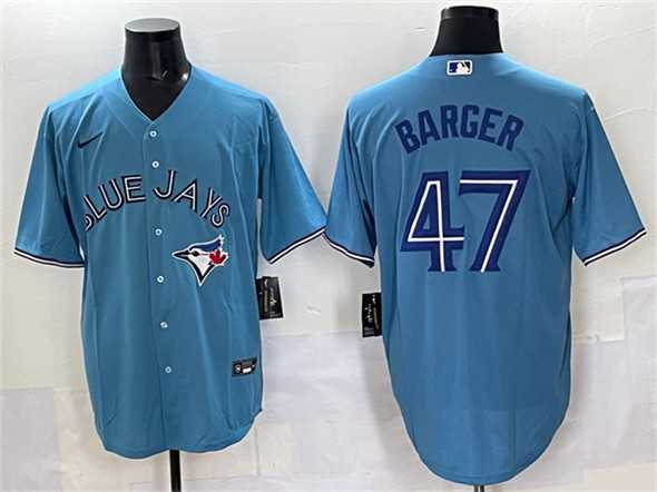 Men%27s Toronto Blue Jays #47 Addison Barger Blue Cool Base Stitched Jersey