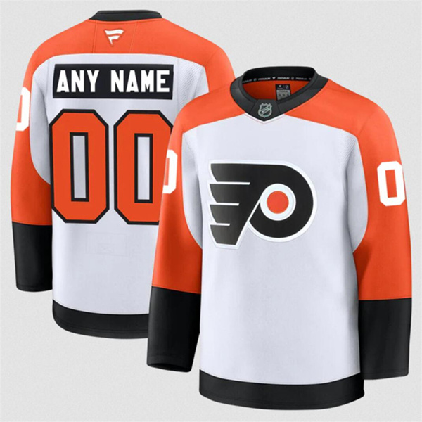 Men%27s Philadelphia Flyers ACTIVE PLAYER Custom White 2024-25 Away Stitched Hockey Jersey