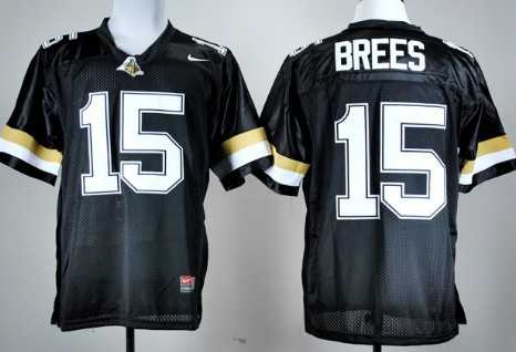 Men%27s Purdue Boilermakers #15 Drew Brees Black Jersey