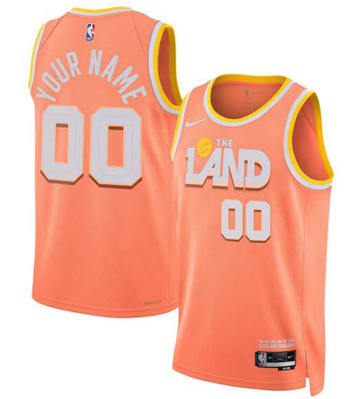 Men%27s Cleveland Cavaliers Active Player Custom Orange 2025-26 City Edition Swingman Stitched Jersey