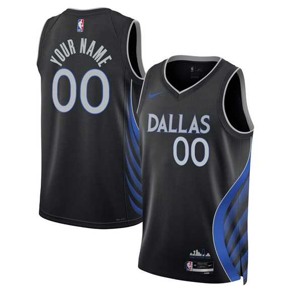 Men%27s Dallas Mavericks Active Player Custom Black 2025-26 City Edition Stitched Basketball Jersey