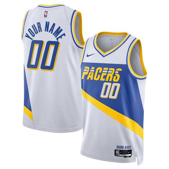 Men%27s Indiana Pacers Active Player Custom White 2025-26 City Edition Stitched Basketball Jersey