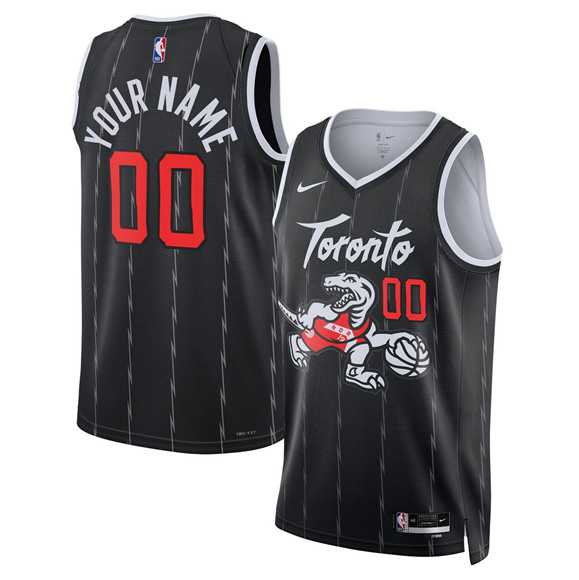 Men%27s Toronto Raptors Active Player Custom Black 2025-26 City Edition Stitched Basketball Jersey