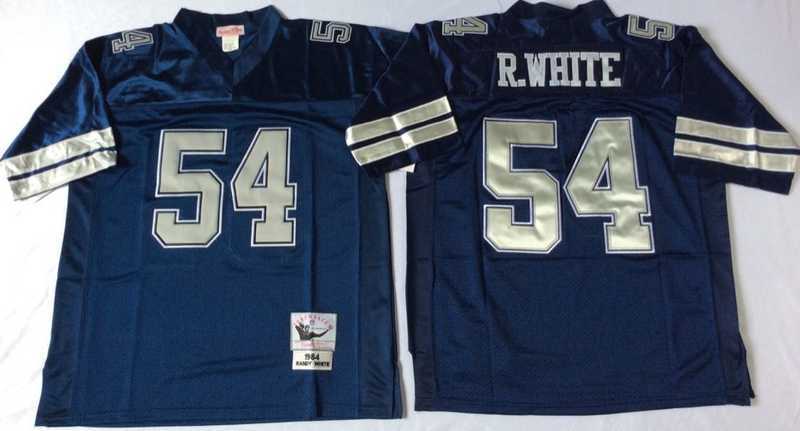 Men%27s Dallas Cowboys #54 Randy White Navy Throwback Stitched Football Jersey