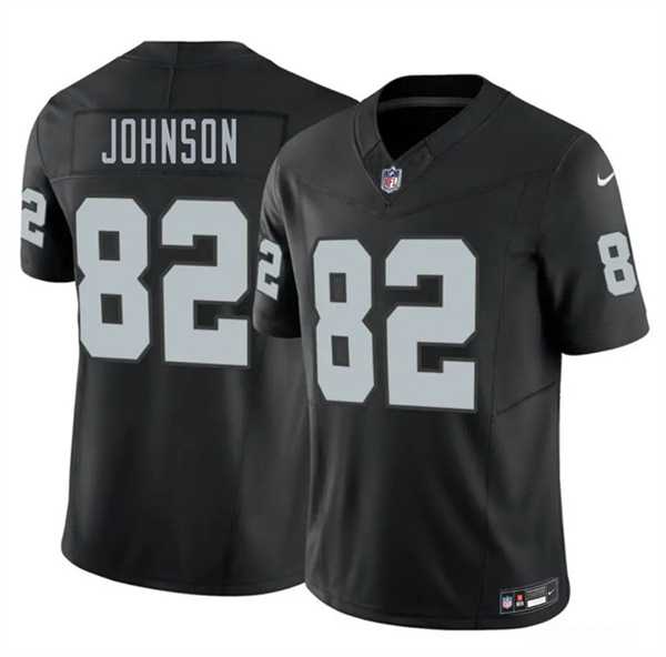 Men%27s Las Vegas Raiders #82 Brandon Johnson Black 2026 F.U.S.E. Vapor Untouchable Limited Stitched Jersey