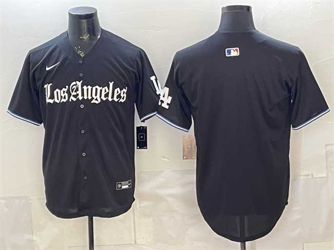Men%27s Los Angeles Dodgers Blank Black %27Gothic Edition%27 Vapor Premier Limited Stitched Jersey Dzhi
