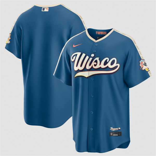 Men%27s Milwaukee Brewers Blank Mineral Blue 2026 City Connect Stadium Stitched Stitched Jersey Dzhi