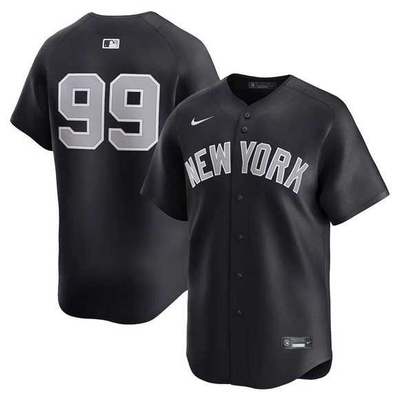 Men%27s New York Yankees #99 Aaron Judge Navy Alternate Limited Stitched Jersey Dzhi