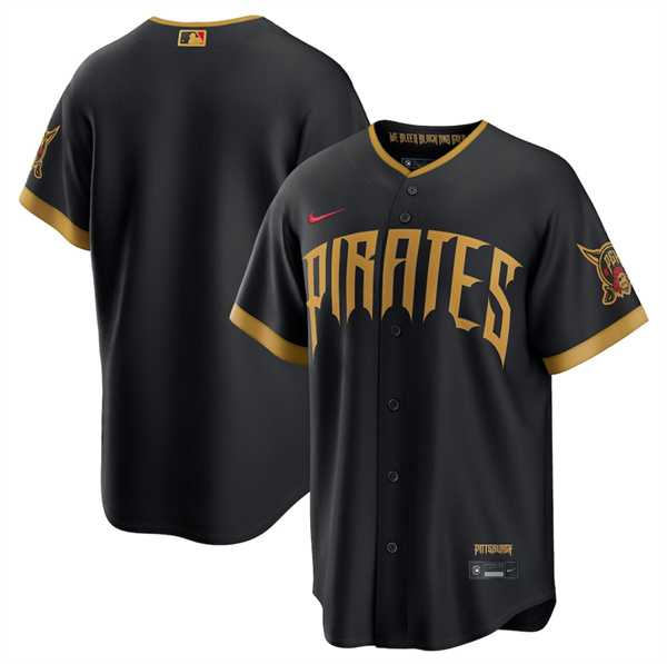 Men%27s Pittsburgh Pirates Blank Black 2026 City Connect Stadium Stitched Stitched Jersey Dzhi
