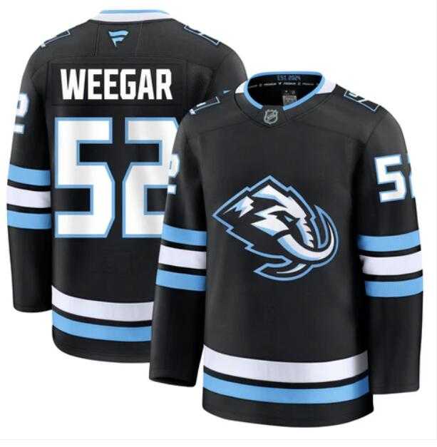 Men%27s Utah Mammoth #52 Mackenzie Weegar Fanatics Home Navy Blue Premium Jersey Dzhi