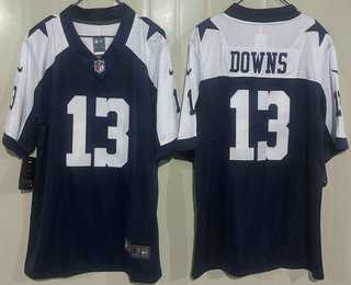 Men%27s Dallas Cowboys #13 Caleb Downs Limited Navy Alternate Vapor Jersey