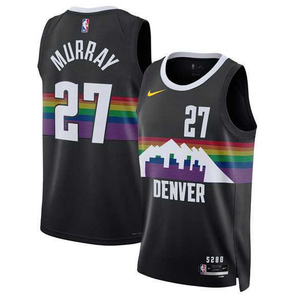 Men%27s Denver Nuggets #27 Jamal Murray Black 2025-26 City Edition Stitched Jersey Dzhi