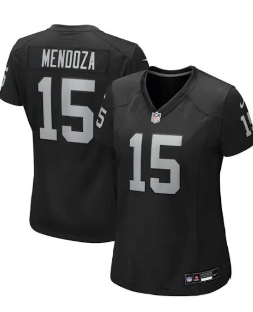 Women Las Vegas Raiders #15 Fernando Mendoza Black Vapor Limited Stitched Jersey