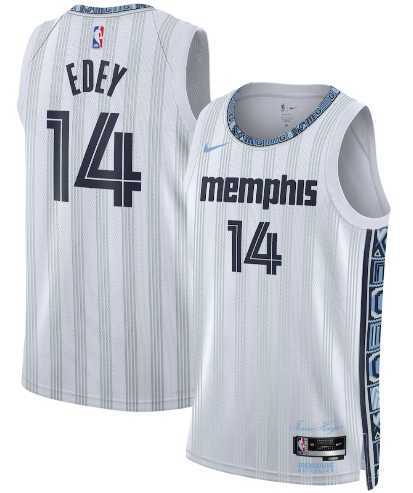 Men%27s Memphis Grizzlies #14 Zach Edey Gray 2025-26 City Edition Swingman Stitched Jersey Dzhi