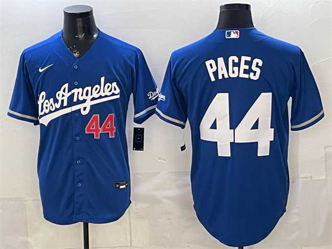 Men%27s Los Angeles Dodgers #44 Andy Pages Royal Alternate Stadium Stitched Jersey