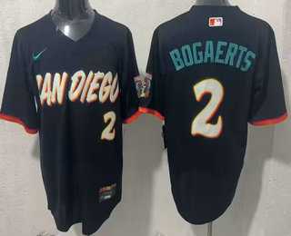 Men%27s San Diego Padres #2 Xander Bogaerts Black 2026 City Connect Stadium Jersey