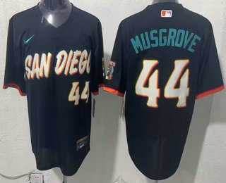 Men%27s San Diego Padres #44 Joe Musgrove Black 2026 City Connect Stadium Jersey