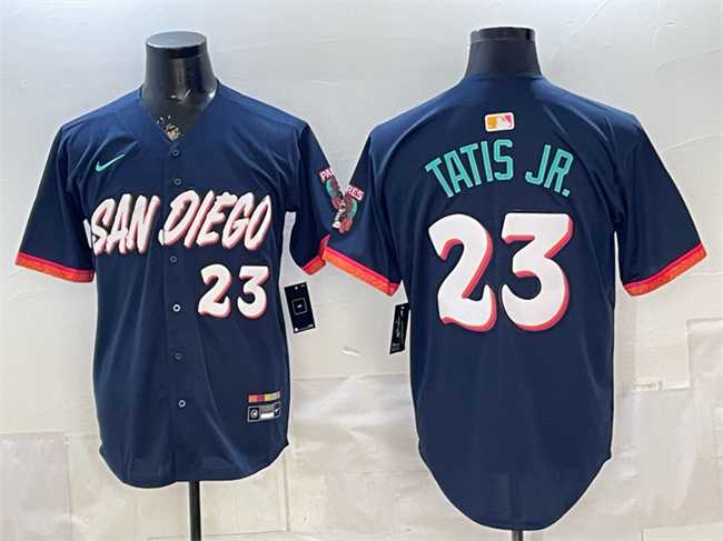 Men%27s San Diego Padres #23 Fernando Tatis Jr. Obsidian 2026 City Connect Limited Stitched Jersey