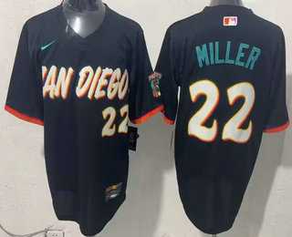 Men%27s San Diego Padres #22 Mason Miller Black 2026 City Connect Stadium Jersey