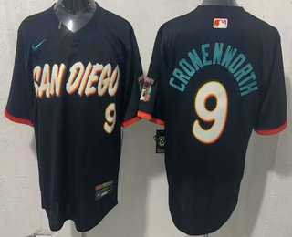 Men%27s San Diego Padres #9 Jake Cronenworth Black 2026 City Connect Stadium Jersey