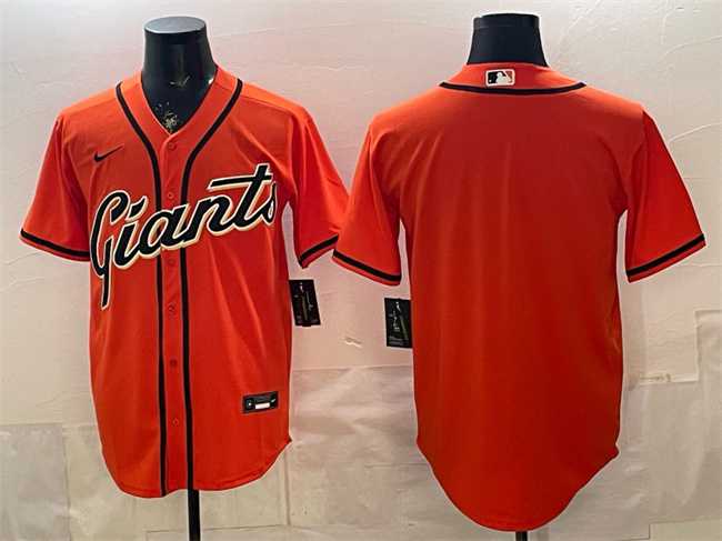 Men%27s San Francisco Giants Blank Orange Cool Base Stitched Jersey