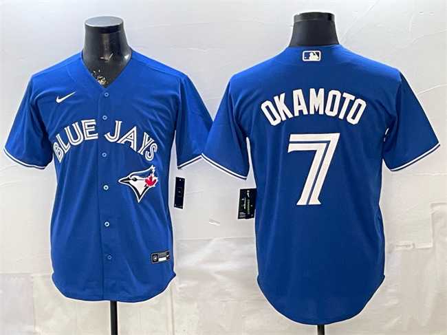 Men%27s Toronto Blue Jays #7 Kazuma Okamoto Royal 2026 Cool Base Stitched Jersey