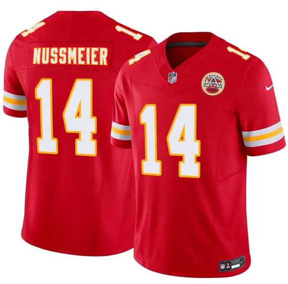 Men%27s Kansas City Chiefs #14 Garrett Nussmeier Red 2026 Draft F.U.S.E. Vapor Untouchable Limited Stitched Jersey