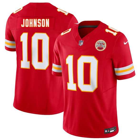 Men%27s Kansas City Chiefs #10 Emmett Johnson Red 2026 Draft F.U.S.E. Vapor Untouchable Limited Stitched Jersey
