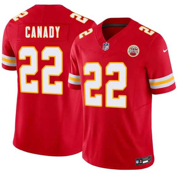 Men%27s Kansas City Chiefs #22 Jadon Canady Red 2026 Draft F.U.S.E. Vapor Untouchable Limited Stitched Jersey