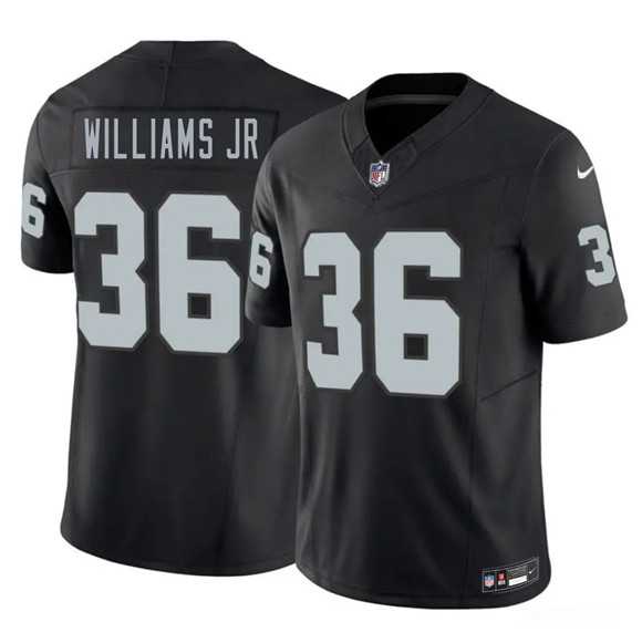 Men%27s Las Vegas Raiders #36 E.J. Williams Jr Black 2026 Draft F.U.S.E. Vapor Untouchable Limited Stitched Jersey