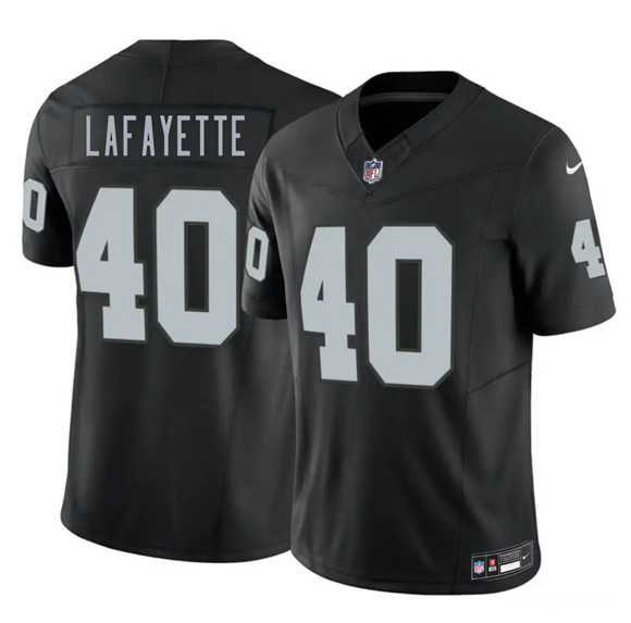 Men%27s Las Vegas Raiders #40 Devin Lafayette Black 2026 Draft F.U.S.E. Vapor Untouchable Limited Stitched Jersey