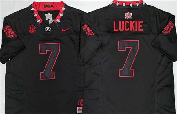 Men%27s Georgia Bulldogs #7 Lawson Luckie White 2026 F.U.S.E. Stitched Jersey
