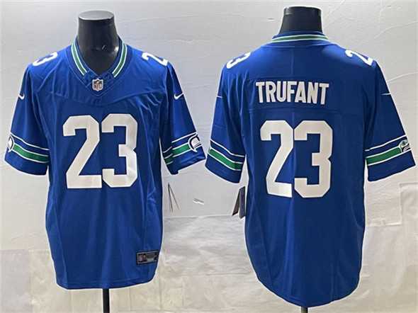 Men%27s Seattle Seahawks #23 Marcus Trufant Royal 2024 F.U.S.E. Throwback Vapor Limited Stitched Jersey