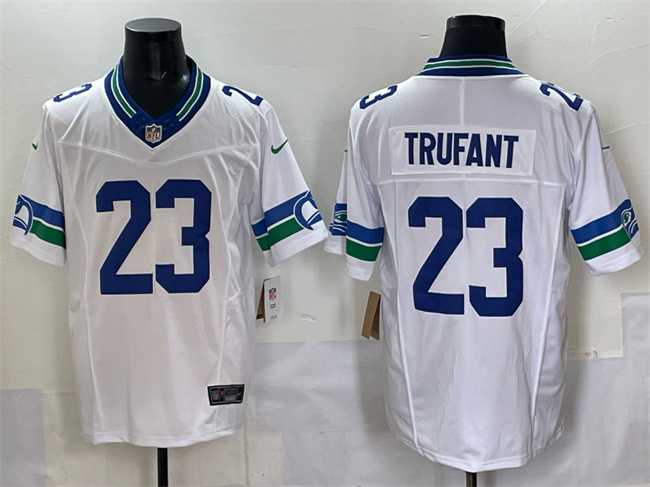 Men%27s Seattle Seahawks #23 Marcus Trufant White F.U.S.E. Throwback Vapor Limited Stitched Jersey