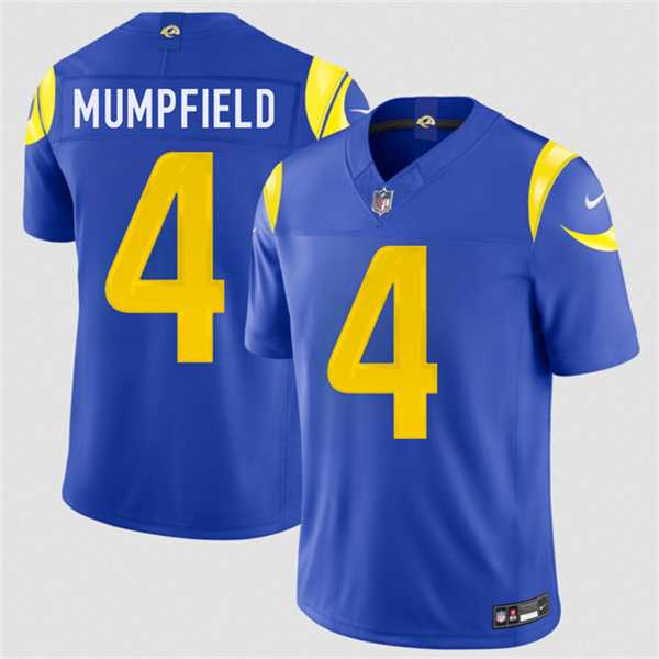 Men%27s Los Angeles Rams #4 Konata Mumpfield Royal 2026 F.U.S.E. Vapor Limited Stitched Jersey