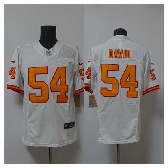 Men%27s Tampa Bay Buccaneers #54 Lavonte David White 2025 F.U.S.E. Vapor Limited Stitched Jersey