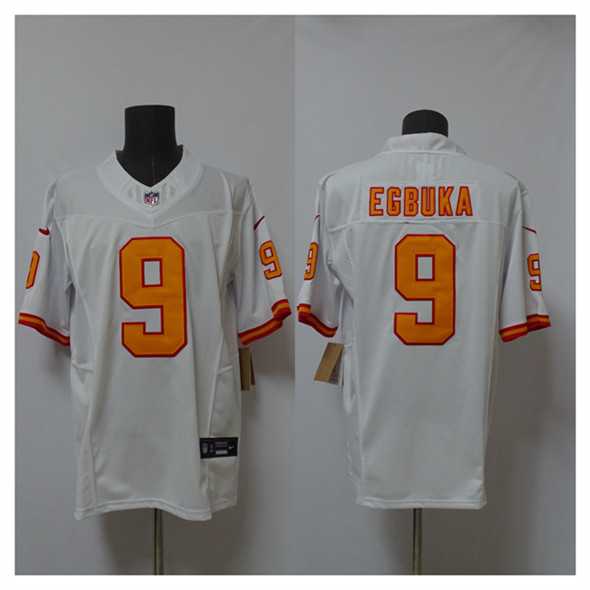 Men%27s Tampa Bay Buccaneers #9 Emeka Egbuka White 2025 F.U.S.E. Vapor Limited Stitched Jersey