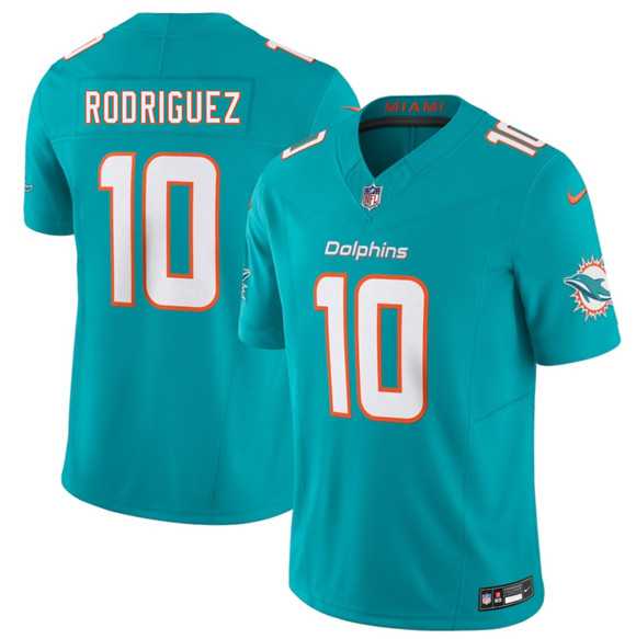 Men%27s Miami Dolphins #10 Jacob Rodriguez Aqua 2026 Draft F.U.S.E. Vapor Limited Stitched Jersey