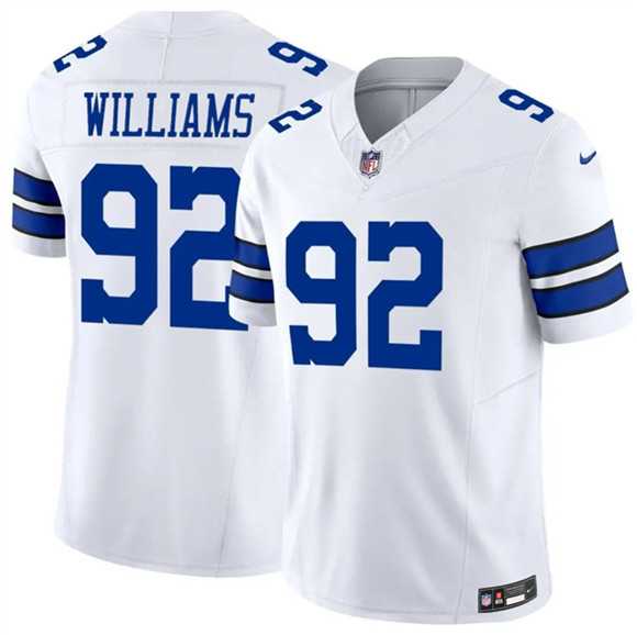 Men%27s Dallas Cowboys #92 Quinnen Williams White 2025 F.U.S.E Vapor Untouchable Limited Stitched Jersey Dzhi