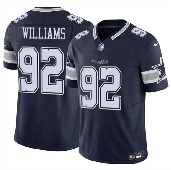 Men%27s Dallas Cowboys #92 Quinnen Williams Navy 2025 F.U.S.E Vapor Untouchable Limited Stitched Jersey Dzhi