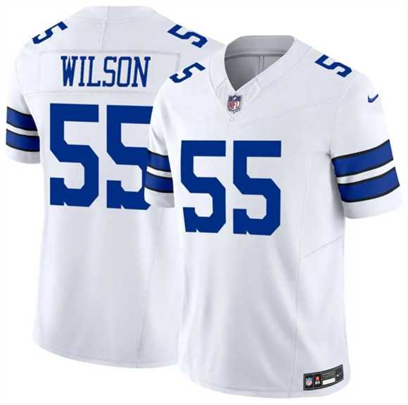 Men%27s Dallas Cowboys #55 Logan Wilson White 2025 F.U.S.E Vapor Untouchable Limited Stitched Jersey Dzhi