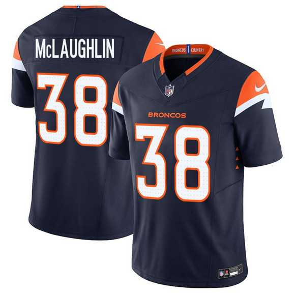 Men%27s Denver Broncos #38 Jaleel McLaughlin Navy F.U.S.E. Vapor Limited Stitched Jersey Dzhi