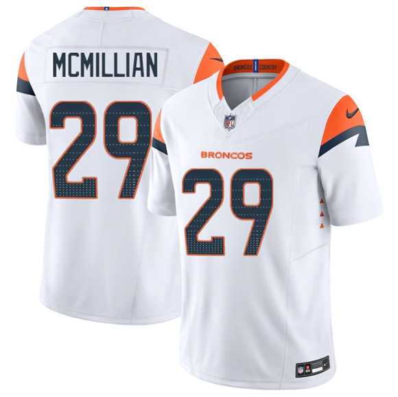 Men%27s Denver Broncos #29 Ja%27Quan McMillan White 2025 F.U.S.E. Vapor Limited Stitched Jersey Dzhi