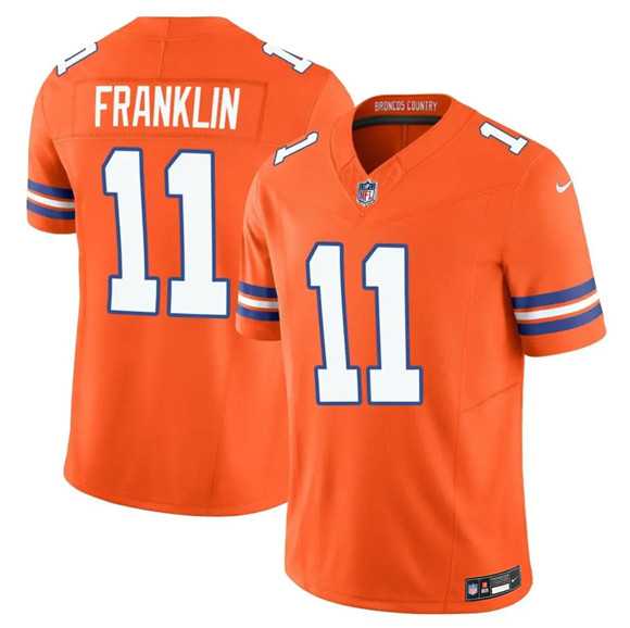 Men%27s Denver Broncos #11 Troy Franklin Orange F.U.S.E. Mile High Collection 1977 Throwback Vapor Limited Stitched Jersey Dzhi