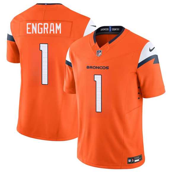 Men%27s Denver Broncos #1 Evan Engram Orange 2025 F.U.S.E. Vapor Limited Stitched Jersey Dzhi