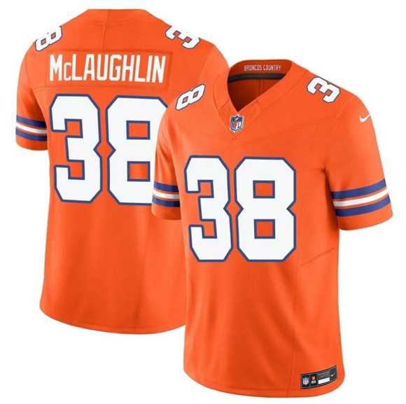 Men%27s Denver Broncos #38 Jaleel McLaughlin Orange F.U.S.E. Mile High Collection 1977 Throwback Vapor Limited Stitched Jersey Dzhi