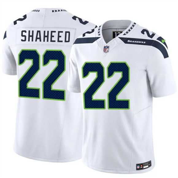 Men%27s Seattle Seahawks #22 Rashid Shaheed White 2025 F.U.S.E. Vapor Untouchable Limited Stitched Jersey Dzhi